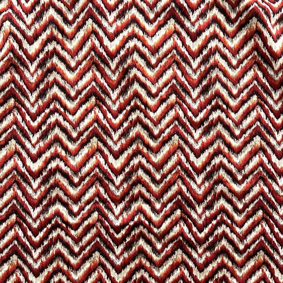 Chico’s Black Label Red Orange Black Zig Zag Print Keyhole Sleeveless Shirt 1 M - Picture 6 of 9